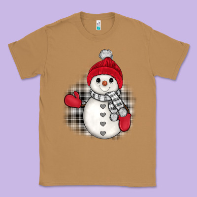 Grey Christmas Snowman Classic Tee Designed By Jahusdesignshop