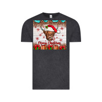 Vintage Black merry christmas cow Vintage Tee - JahusDesignShop