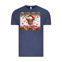 Vintage Denim merry christmas cow Vintage Tee - JahusDesignShop