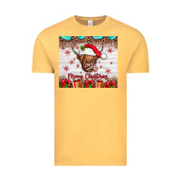 Vintage Mustard merry christmas cow Vintage Tee - JahusDesignShop