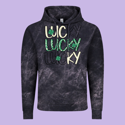 Lucky Vintage Hoodie Designed By Maliassmallbusiness