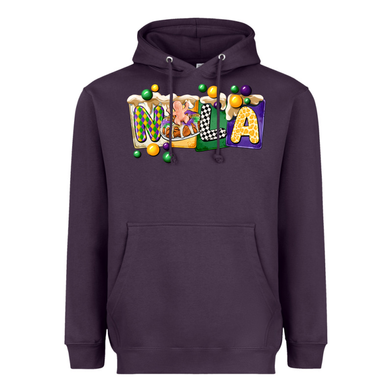 Nola Cake Mardi Gras Heavyweight Hoodie by CowGirlArtShop | Teevron