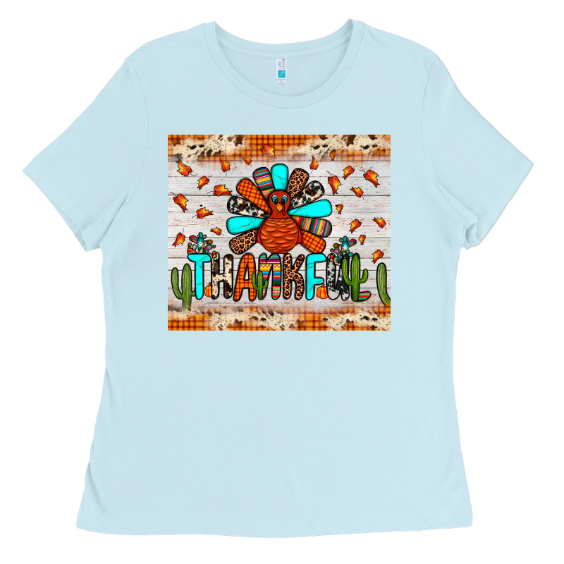 Thankful Turkey Ladies Tee by JahusDesignShop | Teevron
