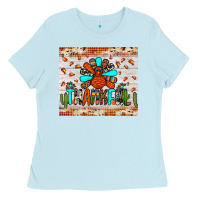 Baby Blue thankful turkey Ladies Tee - JahusDesignShop