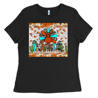 Black thankful turkey Ladies Tee - JahusDesignShop