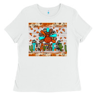 White thankful turkey Ladies Tee - JahusDesignShop