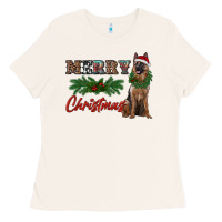 Bone merry christmas german shepherd Ladies Tee - RanaPortraitStore