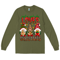 Army Green Just a girl who loves Christmas Long Sleeve Tee - NancyCooperArtShop