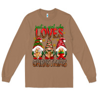 Toasted Coconut Just a girl who loves Christmas Long Sleeve Tee - NancyCooperArtShop