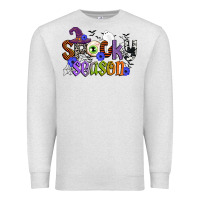 Oatmeal Heather spooky season Premium Sweatshirt - CowGirlArtShop