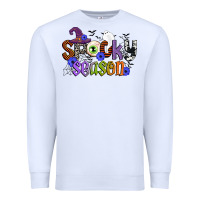White spooky season Premium Sweatshirt - CowGirlArtShop