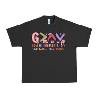 Pigment Black god is greater than the highs and lows Urban Heavy Tee - MaliasSmallBusiness