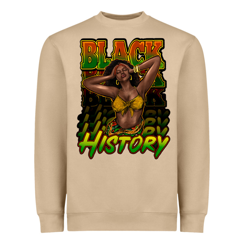 Black History Afro Woman Heavyweight Sweatshirt by NancyCooperArtShop | Teevron