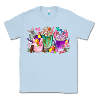 Dusty Blue Easter coffee cups with Bunny Classic Tee - NancyCooperArtShop