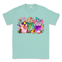 Seafoam Easter coffee cups with Bunny Classic Tee - NancyCooperArtShop