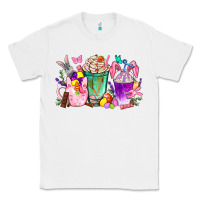 White Easter coffee cups with Bunny Classic Tee - NancyCooperArtShop