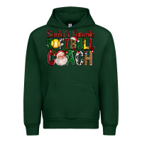 Forest Green Santa's Favorite Softball Coach For Christmas Urban Hoodie - FaDigitalArtStudio