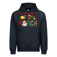 Navy Santa's Favorite Softball Coach For Christmas Urban Hoodie - FaDigitalArtStudio