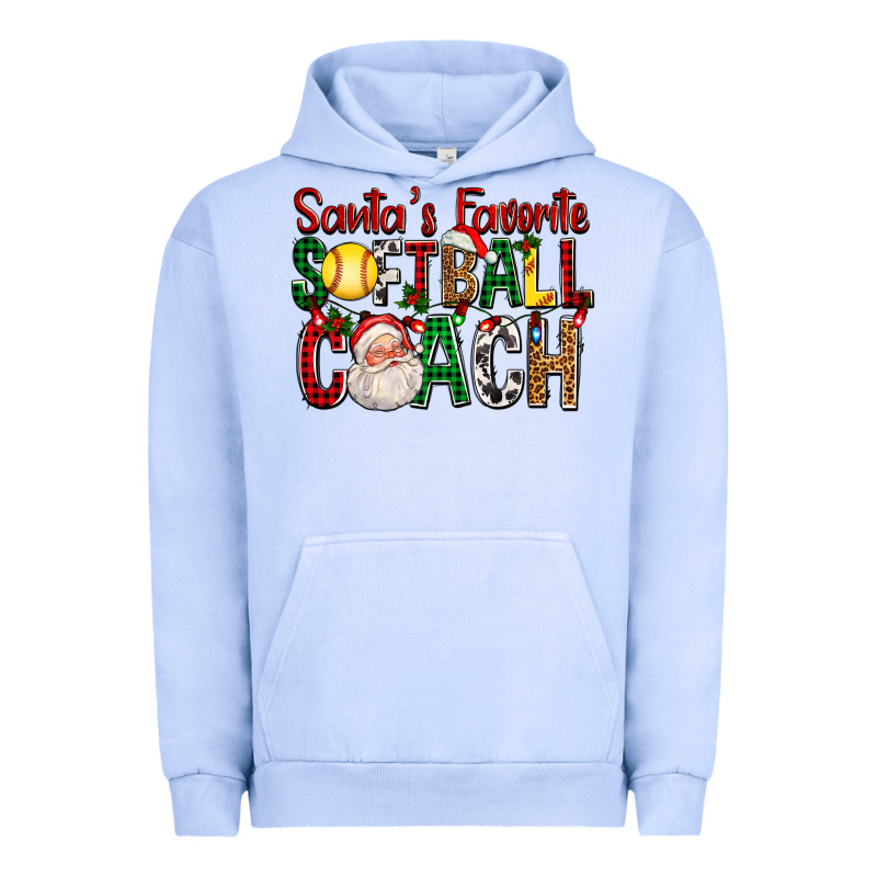 Santa's Favorite Softball Coach For Christmas Urban Hoodie by FaDigitalArtStudio | Teevron