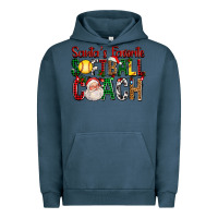 Pigment Midnight Navy Santa's Favorite Softball Coach For Christmas Urban Hoodie - FaDigitalArtStudio
