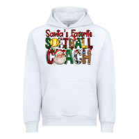 White Santa's Favorite Softball Coach For Christmas Urban Hoodie - FaDigitalArtStudio