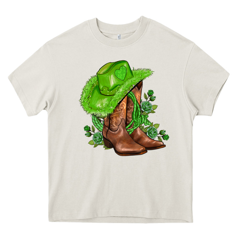 Green  Cowgirl And Roses Heavy Core Tee by AdoDesignShop | Teevron