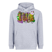 Heather Grey mardi gras love nurse Heavyweight Hoodie - CowGirlArtShop