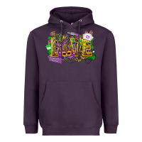 Plum mardi gras love nurse Heavyweight Hoodie - CowGirlArtShop