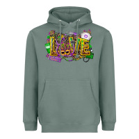 Sage mardi gras love nurse Heavyweight Hoodie - CowGirlArtShop