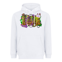 White mardi gras love nurse Heavyweight Hoodie - CowGirlArtShop