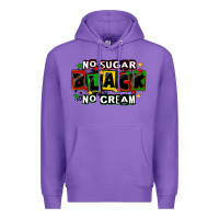 Purple no sugar no cream black Premium Hoodie - CowGirlArtShop