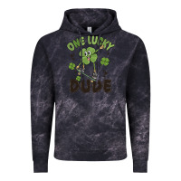 Cloud Black one lucky dude Vintage Hoodie - MaliasSmallBusiness