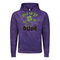 Cloud Purple one lucky dude Vintage Hoodie - MaliasSmallBusiness