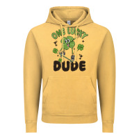 Vintage Mustard one lucky dude Vintage Hoodie - MaliasSmallBusiness