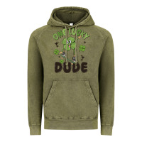 Vintage Olive one lucky dude Vintage Hoodie - MaliasSmallBusiness