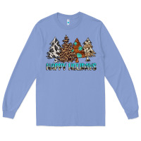 Colony Blue Happy Holidays Trees Long Sleeve Tee - MaliasSmallBusiness