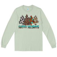 Matcha Happy Holidays Trees Long Sleeve Tee - MaliasSmallBusiness