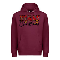 Burgundy merry christmas Premium Hoodie - JahusDesignShop