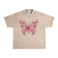 French Oak floral butterfly Urban Heavy Tee - MaliasSmallBusiness