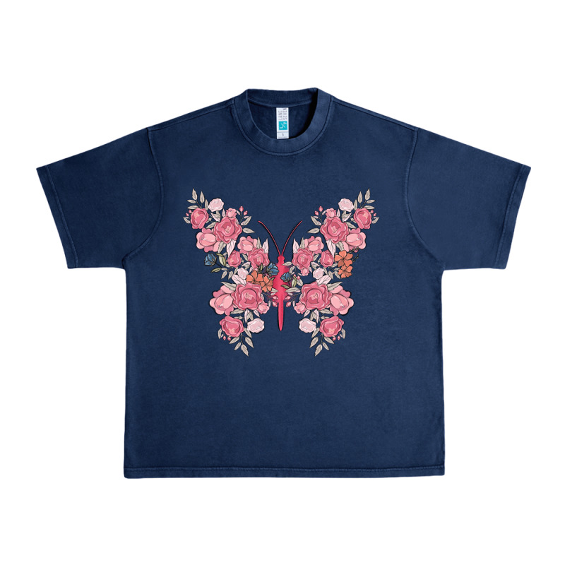Floral Butterfly Urban Heavy Tee by MaliasSmallBusiness | Teevron