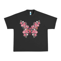 Pigment Black floral butterfly Urban Heavy Tee - MaliasSmallBusiness
