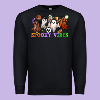 Spooky Vibes Sports Ghosts Premium Sweatshirt Designed By Cowgirlartshop