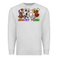 Dove Grey spooky vibes sports ghosts Premium Sweatshirt - CowGirlArtShop