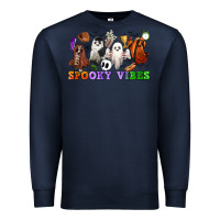 Navy spooky vibes sports ghosts Premium Sweatshirt - CowGirlArtShop