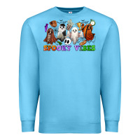 Ocean Blue spooky vibes sports ghosts Premium Sweatshirt - CowGirlArtShop