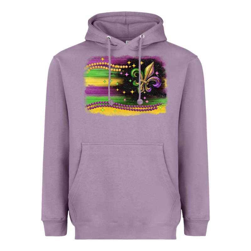 Mardi Gras Flag Heavyweight Hoodie by CowGirlArtShop | Teevron