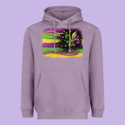 Mardi Gras Flag Heavyweight Hoodie Designed By Cowgirlartshop