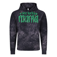 Cloud Black one lucky mama Vintage Hoodie - MaliasSmallBusiness