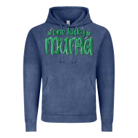 Vintage Denim one lucky mama Vintage Hoodie - MaliasSmallBusiness