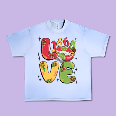 Love Juneteenth Lips Urban Heavy Tee Designed By Maliassmallbusiness